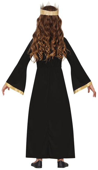 Vestido Halloween Morado Niña Reina