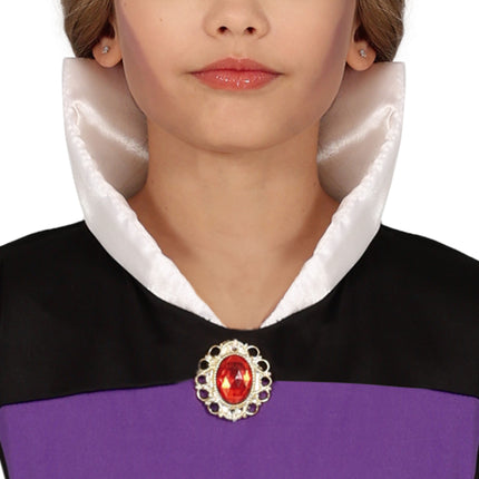 Vestido Halloween Morado Niña Reina