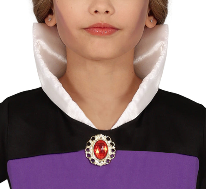 Vestido Halloween Morado Niña Reina