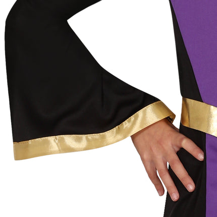 Vestido Halloween Morado Niña Reina