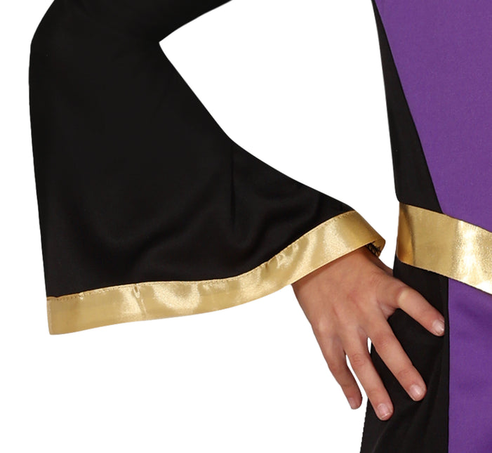 Vestido Halloween Morado Niña Reina