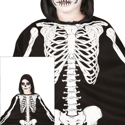 Disfraz Halloween Poncho Esqueleto Niño