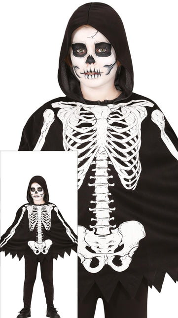 Disfraz Halloween Poncho Esqueleto Niño