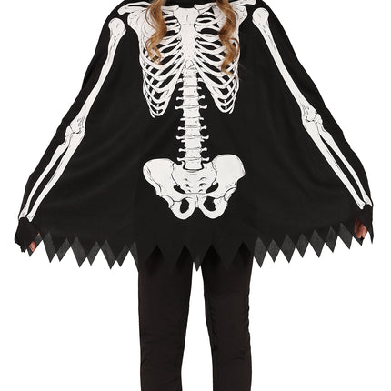 Disfraz Halloween Poncho Esqueleto Niño
