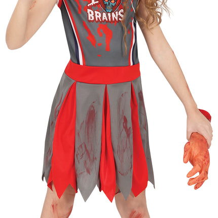 Vestido Halloween Animadora Zombie Niña