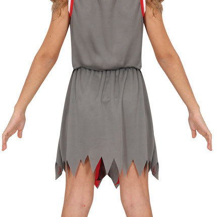 Vestido Halloween Animadora Zombie Niña