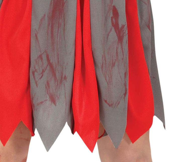 Vestido Halloween Animadora Zombie Niña
