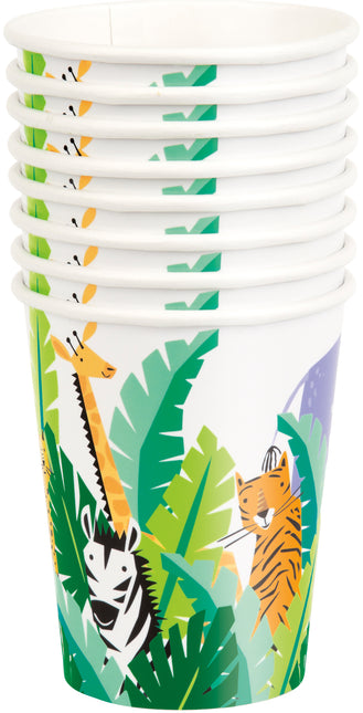 Vasos de Papel Safari de Animales 9oz, 8ct