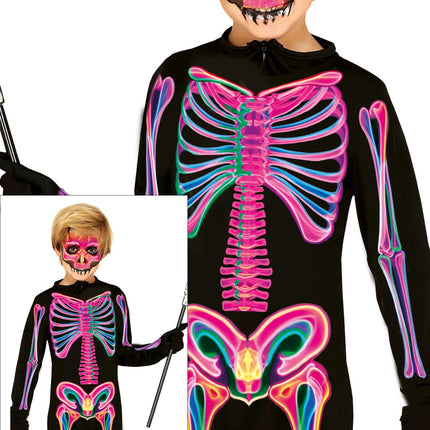 Disfraz Halloween Niño Esqueleto Neón