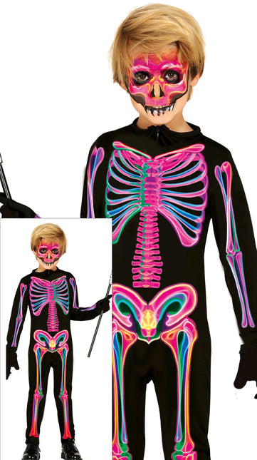 Disfraz Halloween Niño Esqueleto Neón