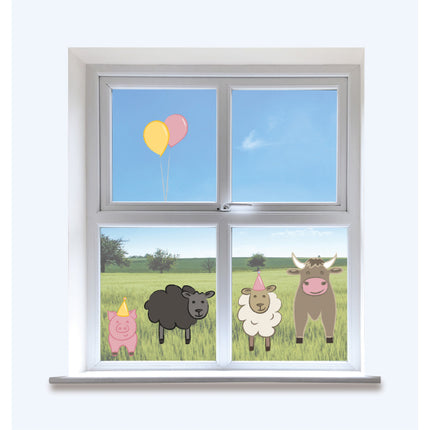 Pegatina Ventana Granja 5uds