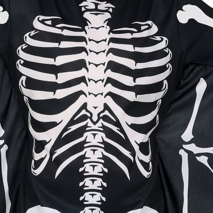 Disfraz de Halloween Negro Blanco Niño Murciélago Esqueleto