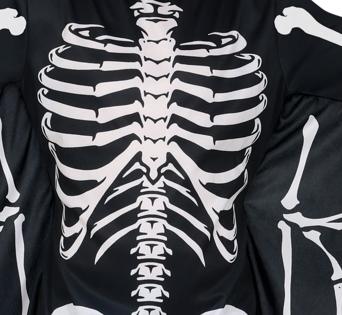 Disfraz de Halloween Negro Blanco Niño Murciélago Esqueleto