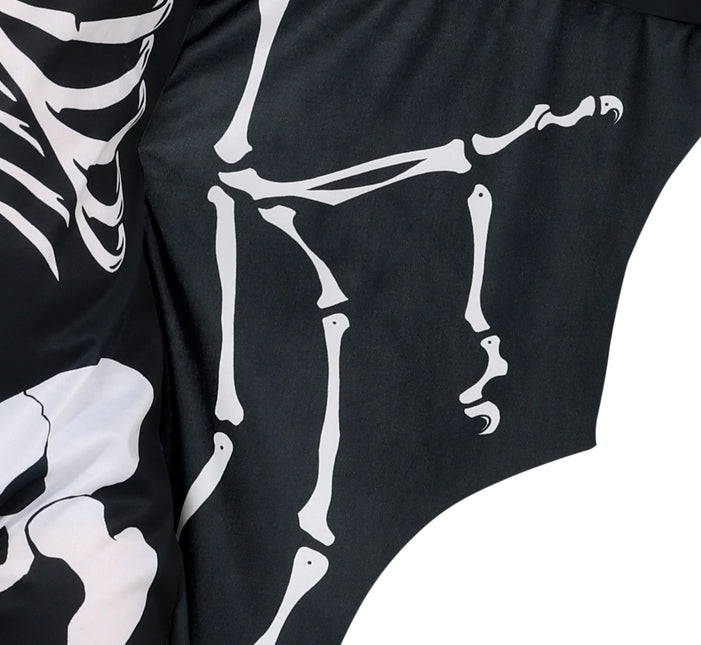 Disfraz de Halloween Negro Blanco Niño Murciélago Esqueleto