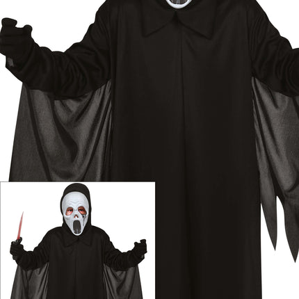 Disfraz Halloween Fantasma Negro Niño
