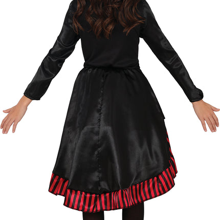 Vestido Halloween Rojo Negro Niña Gótico