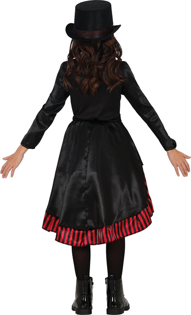 Vestido Halloween Rojo Negro Niña Gótico