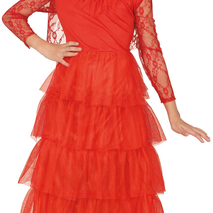 Vestido Halloween Rojo Niña