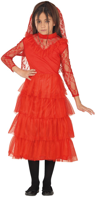 Vestido Halloween Rojo Niña