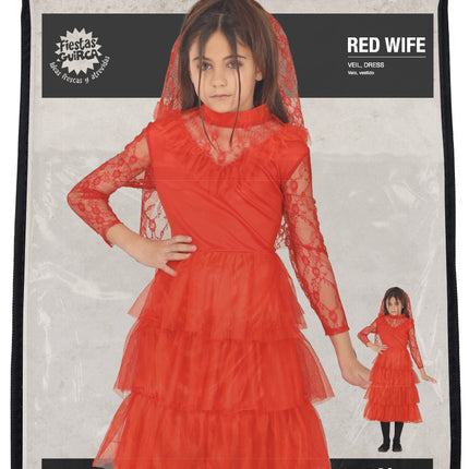Vestido Halloween Rojo Niña