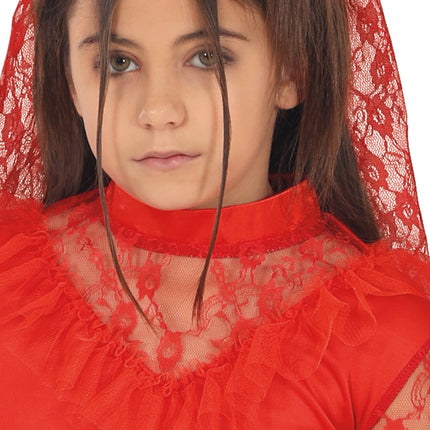 Vestido Halloween Rojo Niña