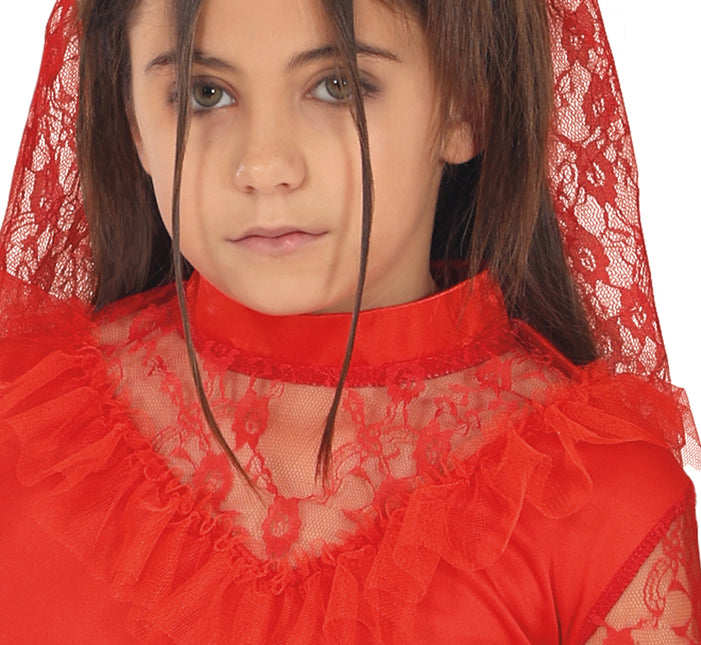 Vestido Halloween Rojo Niña