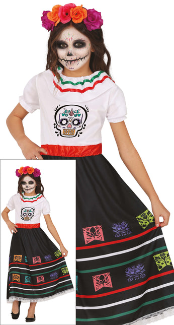 Dia De Los Muertos Vestido Niña Calavera