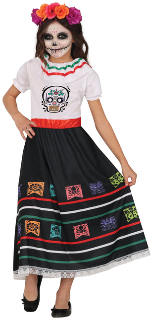 Dia De Los Muertos Vestido Niña Calavera