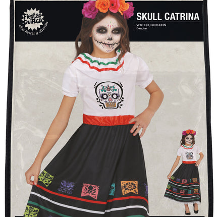 Dia De Los Muertos Vestido Niña Calavera