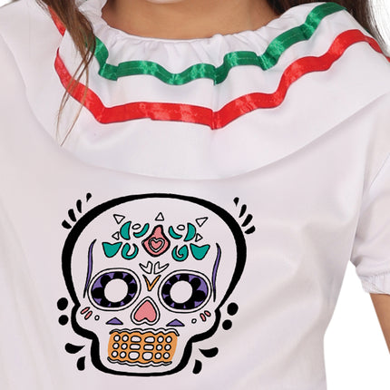 Dia De Los Muertos Vestido Niña Calavera