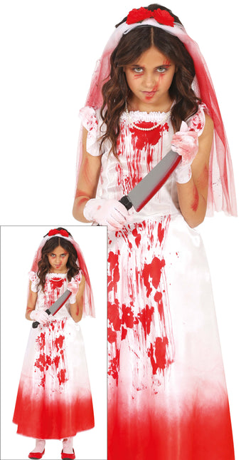Vestido Halloween Niña Con Sangre