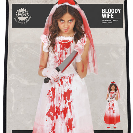 Vestido Halloween Niña Con Sangre