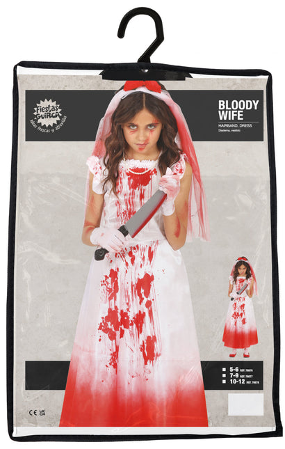 Vestido Halloween Niña Con Sangre