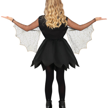 Vestido Halloween Niña Telarañas Y Araña