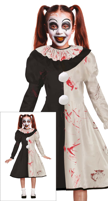 Vestido Halloween Niña Payaso Horrible