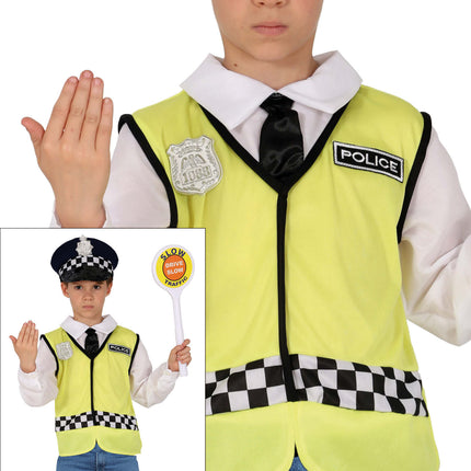 Traje de policía para niño 3 piezas