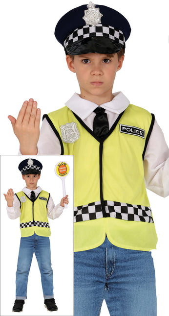 Traje de policía para niño 3 piezas