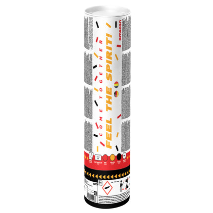 Confetti Cannon papel rectangular negro/rojo/amarillo