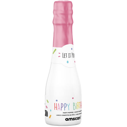 Papel confeti 16cm botella rosa