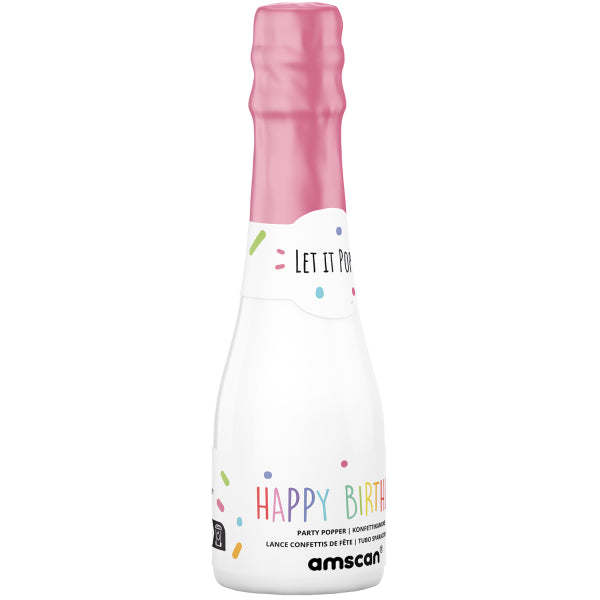 Papel confeti 16cm botella rosa