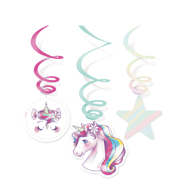 Unicornio Decoración Colgante 60cm 6 piezas