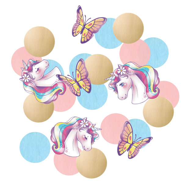 Unicornio Confeti de Colores