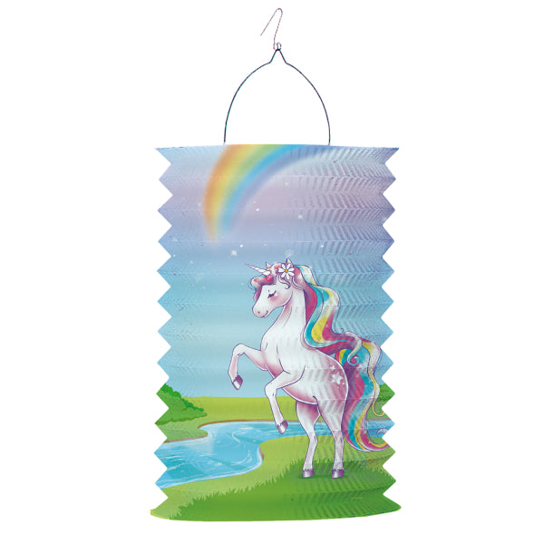 Unicornio Lampión Coloreado 28cm