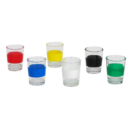 Juego de tragos «Bingo shots» (rueda de bingo de metal, 48 bolitas, 6 vasos de chupito)