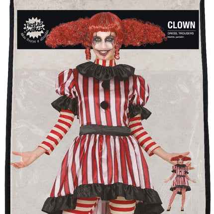 Disfraz de payaso del terror Halloween Mujer