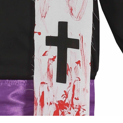Disfraz de Sacerdote Zombi Halloween Hombre L
