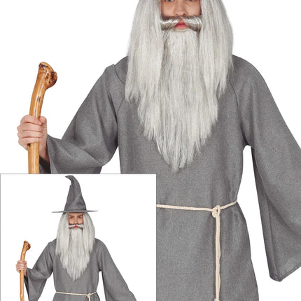 Disfraz de Mago Hombre Gris L