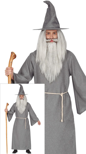 Disfraz de Mago Hombre Gris L