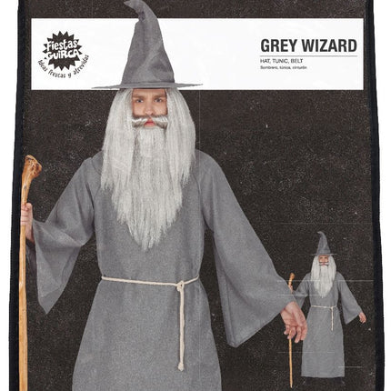 Disfraz de Mago Hombre Gris L