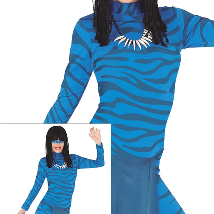 Segunda Piel Rayas Mujer Azul